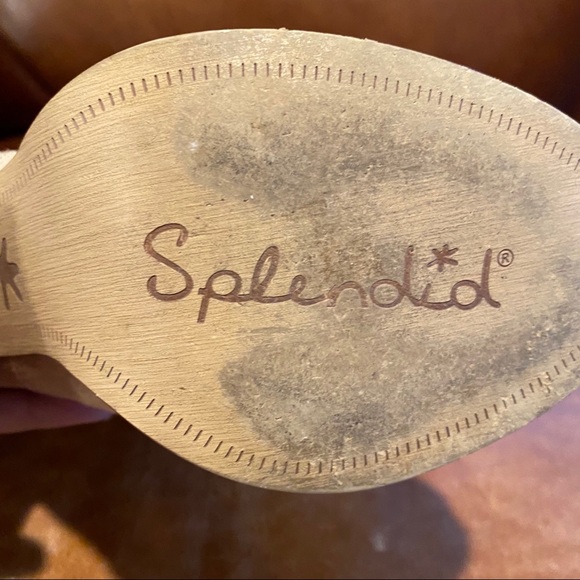 Splendid Beige Suede Chunky Heel Bootie SZ 6 - Picture 7 of 13